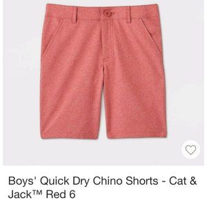 Boys' Quick Dry Chino Shorts- Salmon